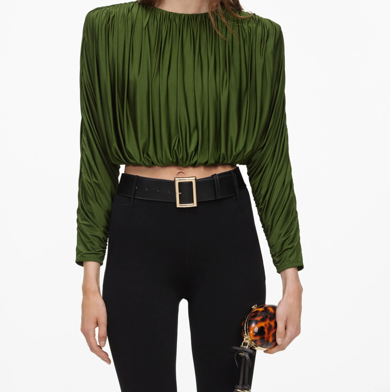 Jersey Gathered Top