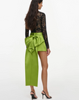 Satin Bow Mini Skirt