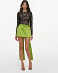 Satin Bow Mini Skirt