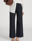 The Slim Palazzo Cuffed Trouser