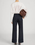 The Slim Palazzo Cuffed Trouser