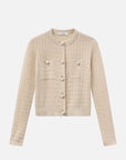 Lurex Check Cardi