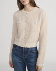 Lurex Check Cardi