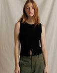 Andrea Rib Button Up Tank