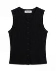 Andrea Rib Button Up Tank