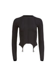Rib Long Sleeve Garter Top