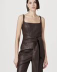 Linda Tie Front Corset Tank