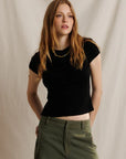 Miriam Rib Button Up Short Sleeve