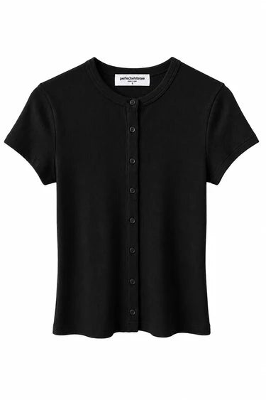 Miriam Rib Button Up Short Sleeve